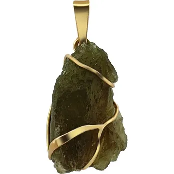 Přívěsek Zlatý přívěsek s vltavínem P25 0115