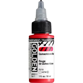 GOLDEN High Flow akrylový inkoust - 30 ml 8561 - Transparent Quinacridone Red (1)