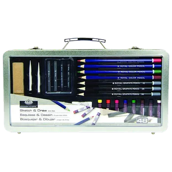 Výtvárné potřeby Royal Langnickel kreslící sada v průhledném kufříku - 48ks