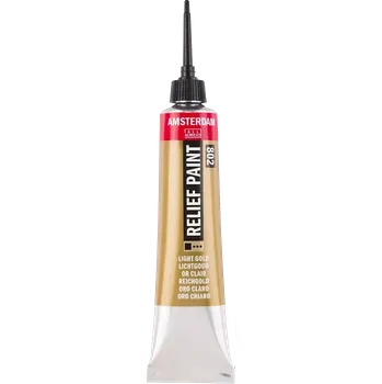 Výtvarná barva Reliéfní barva Amsterdam Relief 20ml 802 - Svetlo zlatá