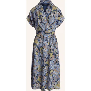 Dámské šaty Lauren Ralph Lauren Dámské Šaty V Zavinovacím Vzhledu, modrá...