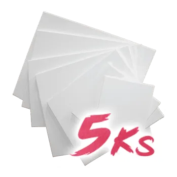 Výtvárné potřeby Malířské plátno na rámu - Bavlna - 5 ks 20 x 60 cm