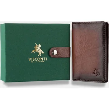 Peněženka Visconti Pánská střední kožená peněženka AT55 Hnědá