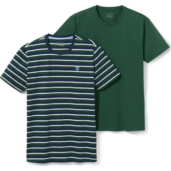 Pánské tričko 655074 - Tchibo - Trička s kulatým výstřihem - pro muže - vel. 3XL 64/66 - barva: modrá/s proužky