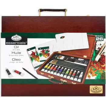 Sada olejových barev v dřevěném boxu Royal Langnickel - sada 26 ks