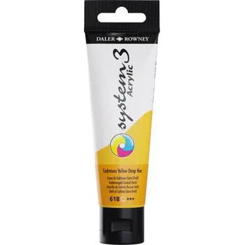 Speciální výtvarná barva D&R System3 akrylové barvy 59ml - vyberte odstín 618 - Cad Yellow Deep H
