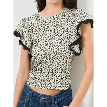 Dámská halenka Sinsay - Halenka s květinovým vzorem a rozšířenými rukávy - vícebarevná - 749IN-MLC - 749IN-MLC-XS