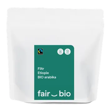 Káva FairBio pražírna Filtr Etiopie Sidamo Hmotnost: 250g, Mletí: zrnková