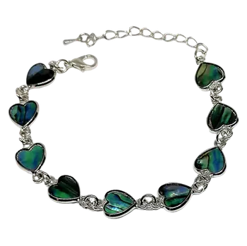 Náramek Náramek s perletí Paua - abalone srdíčka