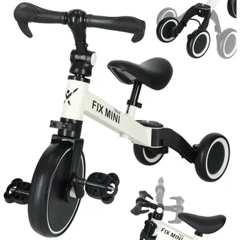 Dětská tříkolka Trike Fix Mini běžecká tříkolka 3v1 s pedály bílá