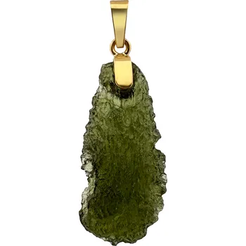 Přívěsek Zlatý přívěs s přírodním vltavínem Kapak P