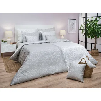 Povlečení DADKA VRACOV Povlečení damašek Ornella šedá DUO 140x200, 70x90 cm