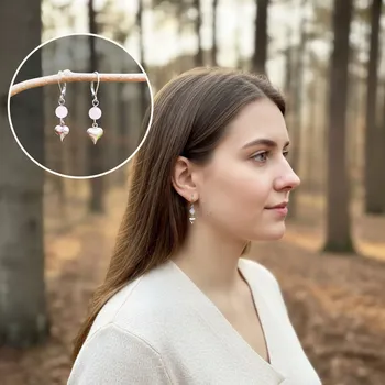 Náušnice Visací náušnice - puls lásky