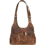 GREENBURRY Dámská kožená kabelka Chloe 1917-25 hnědá