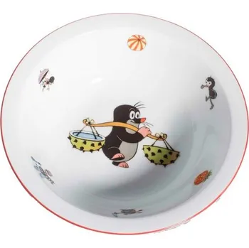Dětská porcelánová miska kompotová, Thun, Krteček