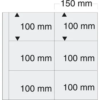 Sběratelství Safe MAXI - 6 horizontálních kapes 150 x 100 mm Barva: Černá