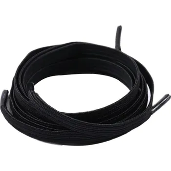 Tkaničky do bot Elastické tkaničky do bot jednoduché, jeden pár - Černé, 100 cm