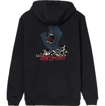 Pánská mikina SANTA CRUZ mikina - Kendall Grid Hand Centre Hood Black (BLACK) velikost: XL