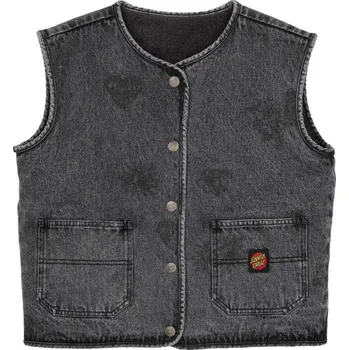 SANTA CRUZ vesta - Workers Reversible Vest Strange Mix Up Charcoal (STRANGE MIX UP-CHARC)