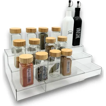 police JJA Přídavná roztahovací polička, organizér na kořenky, 3 schůdky, 31 - 58 x 23 x 12 cm