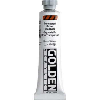 Výtvarná barva GOLDEN Heavy Body akrylové barvy - 59 ml - vyberte odstín 1383 - Transparent Brown Iron Oxide (3)
