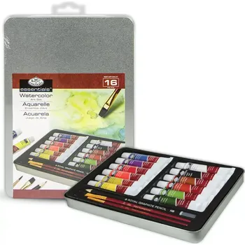 Vodová barva Royal & Langnickel Sada akvarelových barev v plechu - 16 ks