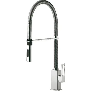 Vodovodní baterie Paffoni Effe - Dřezová baterie s výsuvnou sprškou, chrom EF179CR