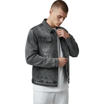 Pánská větrovka Viman Pánská modrá džínová bunda 01 Barva: Šedá, Velikost: XL