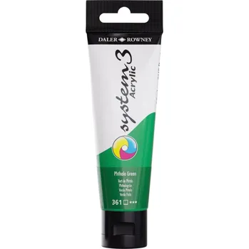 Speciální výtvarná barva D&R System3 akrylové barvy 59ml - vyberte odstín 361 - Phthalo Green