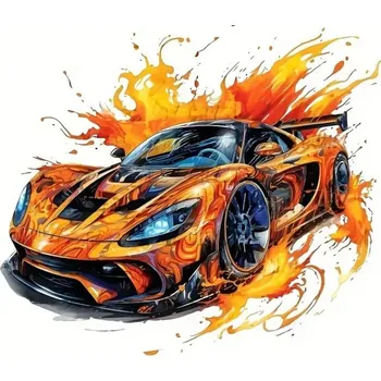 Diamantové malování Diamantové malování - Oranžový bourák