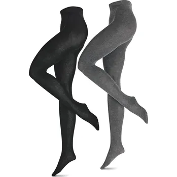 Dámské punčochy 690414 - Tchibo - Pletené punčocháče - pro ženy - vel. XXL 52/54 - barva: černá