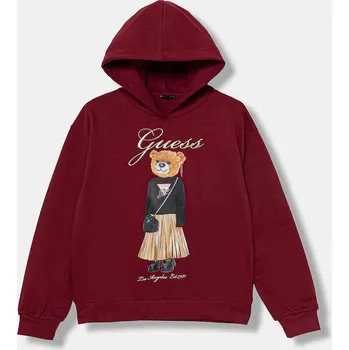 Dětská móda Dětská bavlněná mikina Guess J5BQ26.KAD74.9BYA burgundské 93X, vel. 167