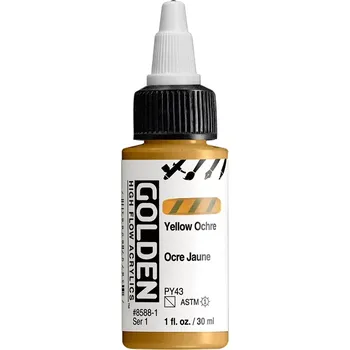 GOLDEN High Flow akrylový inkoust - 30 ml 8588 - Yellow Ochre (1)