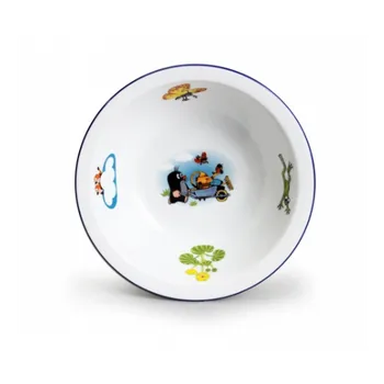 Dětská porcelánová miska kompotová, Thun, Krteček a kolečka