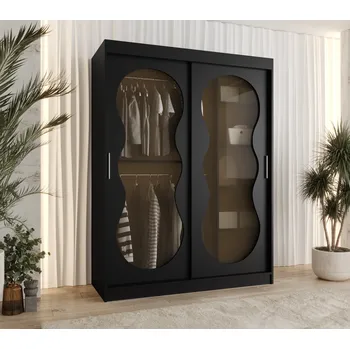 Šatní skříň Šatní skříň Abi Bahrajn 3 Rozměry: 150 cm, Barva korpusu + barva dveří: Černá + Černá