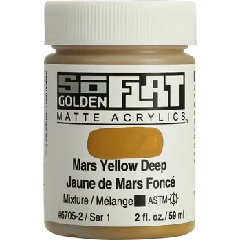 Speciální výtvarná barva GOLDEN Soflat Matné Akrylové Barvy - 59 ml - vyberte odstín 6705 - Mars Yellow Deep (1)