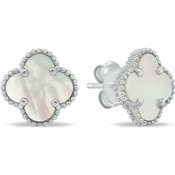 Náušnice Brilio Silver Krásné stříbrné náušnice Čtyřlístek EA1157W + 2 měsíce na vrácení zboží