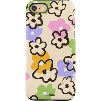 Pouzdro na mobilní telefon Kryt iPhone SE 2020 AURIX pevný Flower Drawing (obal neboli pouzdro na iPhone SE 2020)