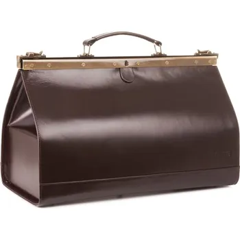 Pánská aktovka VOOC Obří kožená lékařská prémiová brašna 50cm; hnědá