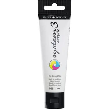 Výtvárné potřeby D&R System3 akrylové barvy 59ml - vyberte odstín 006 - Zinc White