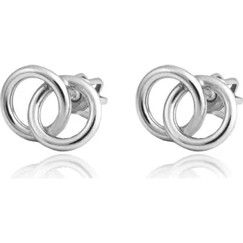 Náušnice Šperky4U Stříbrné náušnice dvojité kroužky - ZB3865