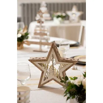 Bytová dekorace PARIS DEKORACE Svítící vánoční hvězda