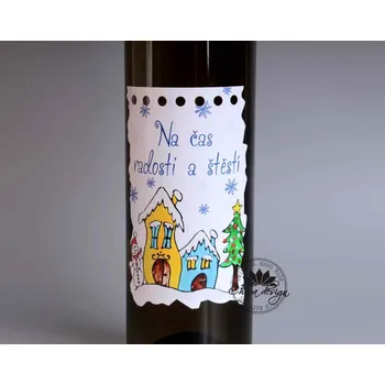 Víno Víno s etiketou - Na čas radosti a štěstí víno: Chardonnay - polosuché