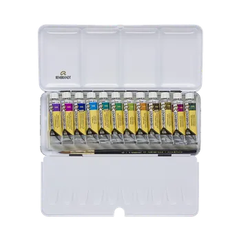 Speciální výtvarná barva Rembrandt Akvarelová sada v plechu 12x10ml tuby - Granulace