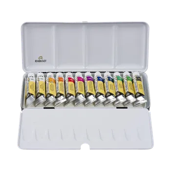 Vodová barva Rembrandt akvarelové barvy v plechu 12x10ml tuby - Krycí bílá pro míchání