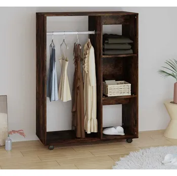 Šatní skříň vidaXL Šatní skříň 80 x 40 x 110 cm dřevotříska [815978] Barva: kouřový dub