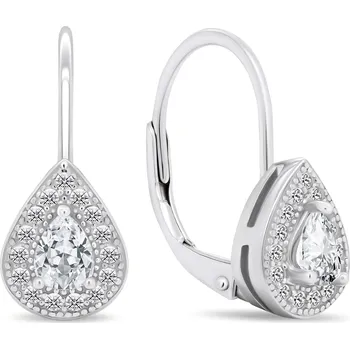 Náušnice Brilio Silver Půvabné stříbrné náušnice s čirými zirkony EA402W + 2 měsíce na vrácení zboží