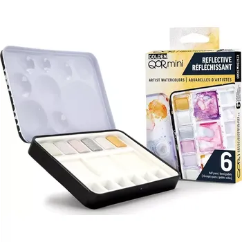 Vodová barva QOR Sada akvarelových barev - 6 kalíšků - ZCELA NOVÉ