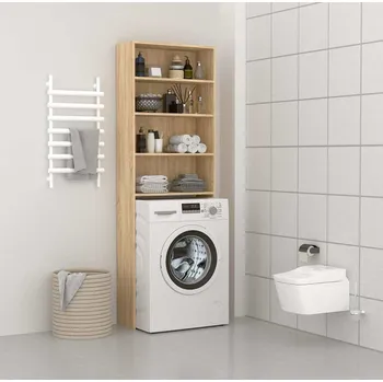 Koupelnový nábytek vidaXL Skříňka nad pračku 64 x 24 x 190 cm [808405] Barva: dub sonoma