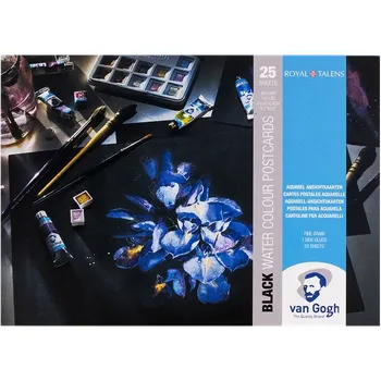 Černý akvarelový papír Van Gogh Pohlednice - 25 listů